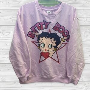 Betty Boop Sweater W/Rhinestones Women’s Light Pink Apparel size XXL